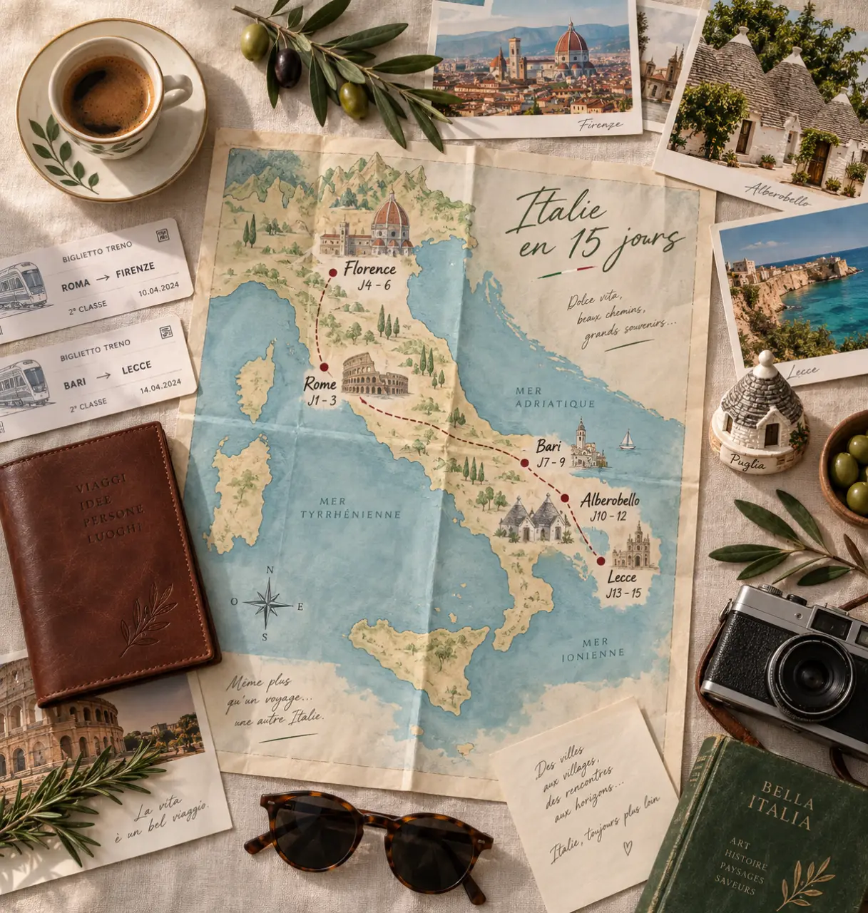 Visiter l’Italie en 15 jours : 5 étapes entre Rome, Florence et les Pouilles