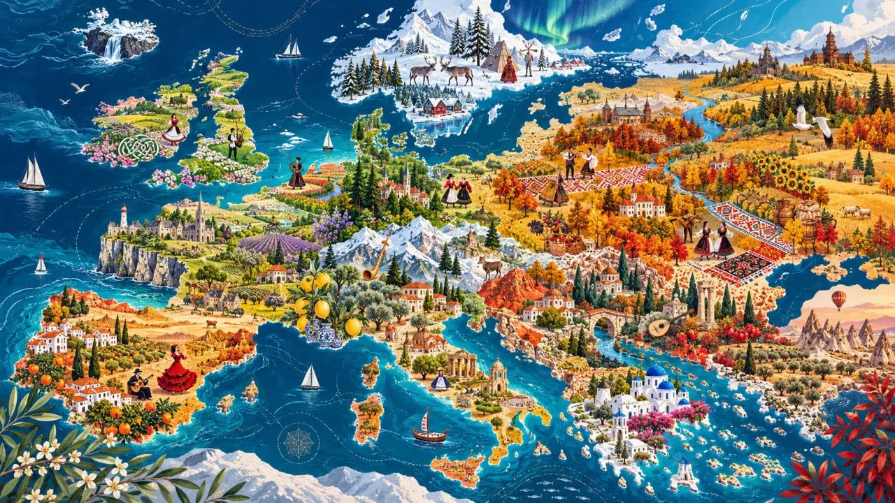 Fête traditionnelle européenne célébrant le cycle des saisons