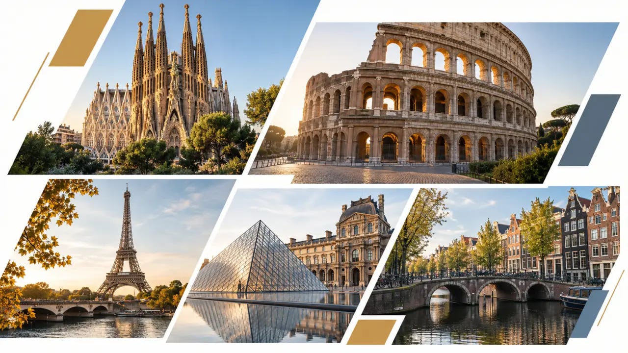Les 10 attractions touristiques les plus populaires en Europe, avec la Sagrada Família, le Colisée et la tour Eiffel