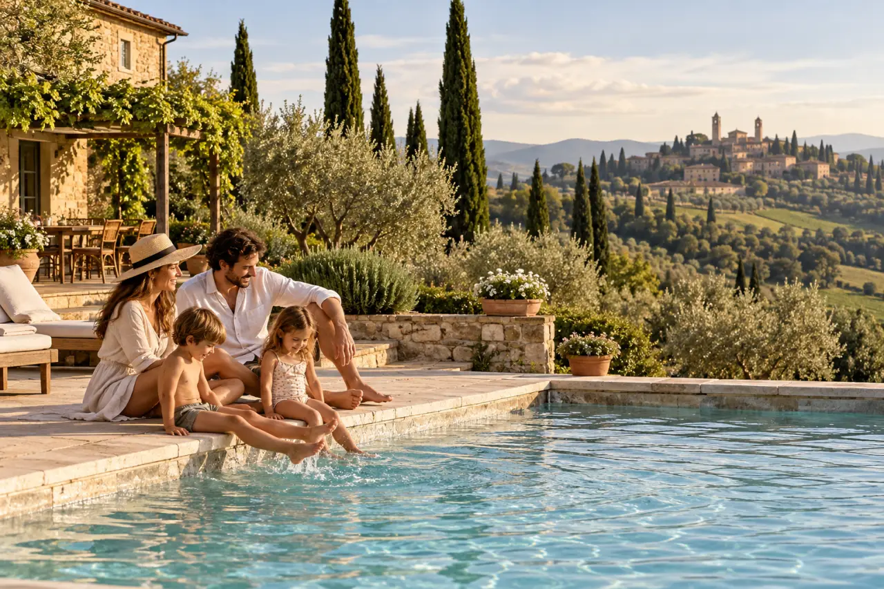 Vacances en Toscane en famille dans un agritourisme avec piscine
