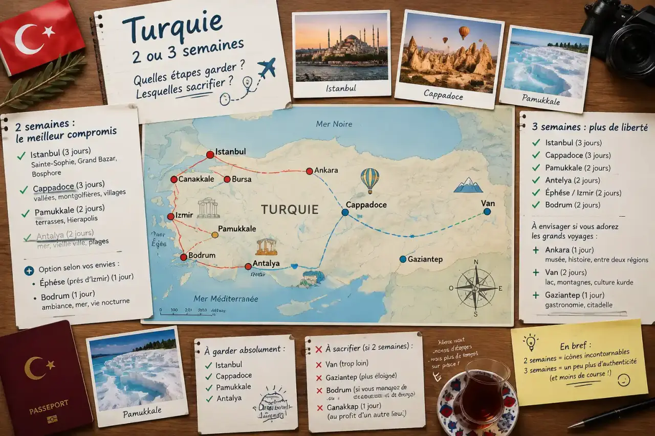 Itinéraire en Turquie : 2 ou 3 semaines, quelles étapes garder et lesquelles sacrifier ?