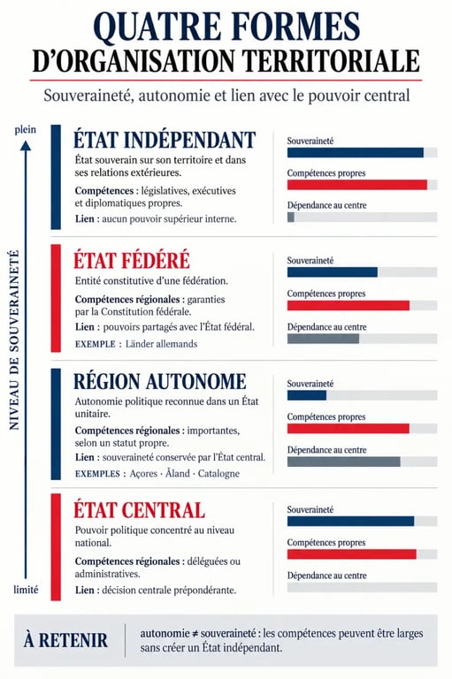 Infographie expliquant pourquoi certaines régions d'Europe ont des statuts d'autonomie spécifiques