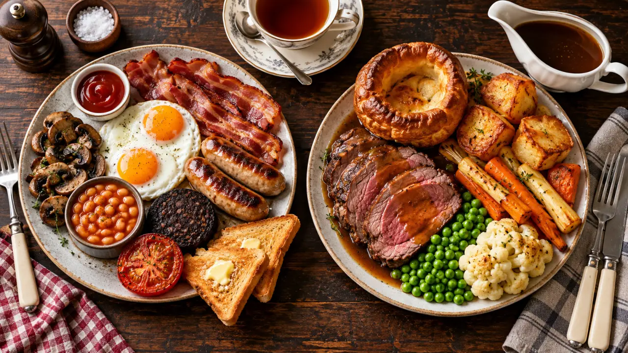 Plat traditionnel anglais : ce que contient vraiment l'assiette, du full English au Sunday roast